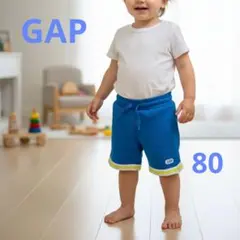 GAPベビー 80cm ブルーショートパンツ ワンポイントロゴが可愛い✨