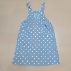 水玉模様のサロペットエプロン