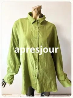 ☘️T23293☘️apresjour 長袖 カラー シャツ トップス LLのサムネイル