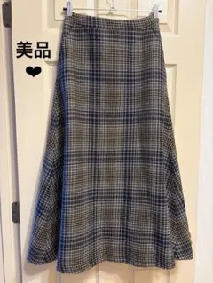 美品⭐︎SLOBE IENA チェック柄 フレアスカート