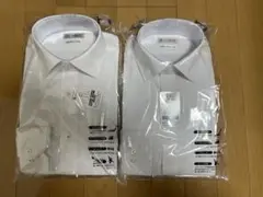 【2点セット】完全ノーアイロン 長袖 アイシャツ 襟セミワイド Mサイズ