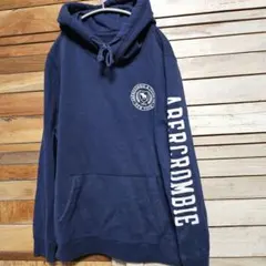 Abercrombie アバクロ スウェット パーカー 裏地起毛 ネイビー M