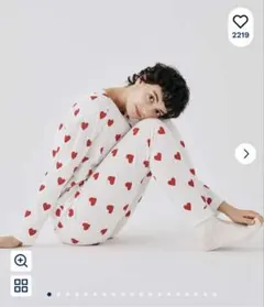 PETIT BATEAU ハート柄パジャマのサムネイル