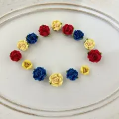 ハンドメイド　パーツ　バラ　ビーズ　素材　チャーム　薔薇　ローズ　樹脂　粘土