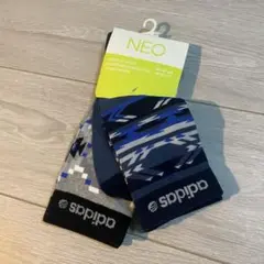 adidas 幾何学模様 ソックス 27-29cm 2足セット