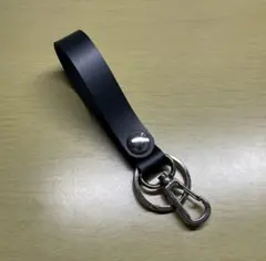 20 本革製キーホルダー ベルトループ ブラック 新品 ハンドメイド 黒 メンズ