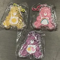 Care Bearsケアベアシャカシャカアクリルキーホルダー　3個セット