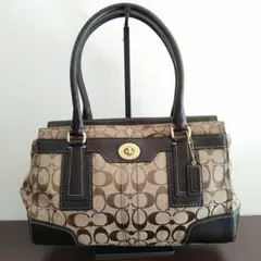 コーチ シグネチャー ハンドバッグ トートバッグ キャンバス レザー 11062