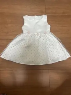ホワイトドット柄ドレス100cmのサムネイル