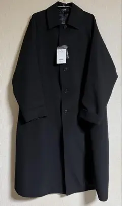 ステンカラーコート ブラック