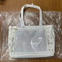 訳あり新品 WEGO レースアップ痛バッグ 推し活 オタ活 Fサイズ 白のサムネイル