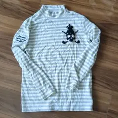 ゴルフ用ストライプ長袖シャツ