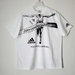 【新品タグ付】 横浜マラソン 2009年 記念Tシャツ「万国旗タグ」 ✨新品2009年タグ付万国旗タグ✨ adidas 横浜マラソン 記念Tシャツ
