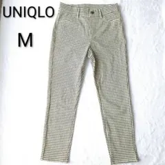 UNIQLO ウルトラストレッチクロップドレギンスパンツ M ギンガムチェック