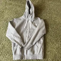 グレー フルジップ フード付きパーカー