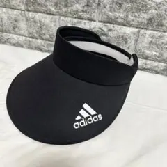 adidas 黒 サンバイザー/日よけ/帽子/美品　夏　日差し
