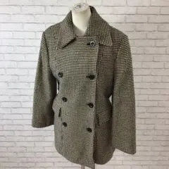★10.20 h425 GLENOVER ピーコート 千鳥柄 M 総柄