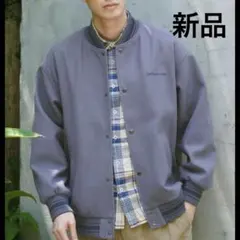 新品✨ベイフロー　M ウーリーテックブルゾン　スタジャン　WOOLYブルー系