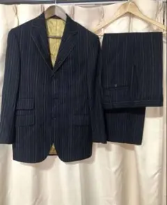 未使用級美品◎ ETRO エトロ シングル スーツ ストライプ グレー XL