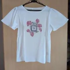 クチュールブローチ　フラワー柄Tシャツ40のサムネイル