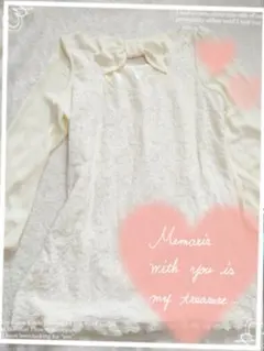 リボン　春物　チュニック　黄色　イエロー　ワンピース　INGNI　イング