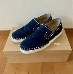 (27.5cm)Christian Louboutin スタッズ スリッポン