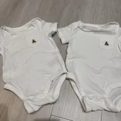 baby gap 白色ロンパース 3-6ヶ月 2枚セット