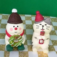 デコレ　コンコンブル　スノーマン抹茶ドーナツ＆ちゅるちゅるおやつ猫　送料無料