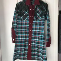 チェックシャツ シャツワンピース