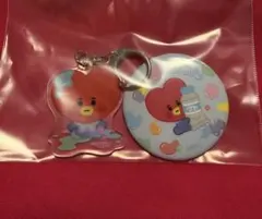 BTS・BT21 BABY TATA バッジ＆キーホルダーセット