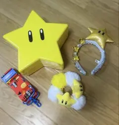 USJ 3点セット スターカチューシャ、ブレスレット、ポップコーンバケツ