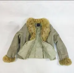 ピエスモンテ PIECE MONTEE スエード JKT ラビットファー 38