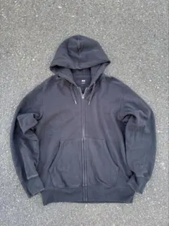 ダブルジップパーカー黒