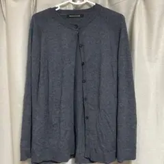 美品　mizuiroind ハイゲージケープチュニックカーディガン マントグレー