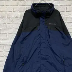 コロンビア　マウンテンパーカー　ネイビーL ロゴ刺繍アウトドア1002