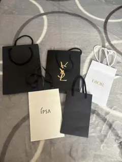 Dior YSL IPSA ショップ袋 5枚セット