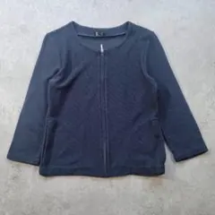 【美品】TALBOTS ジップカーディガン ネイビーS