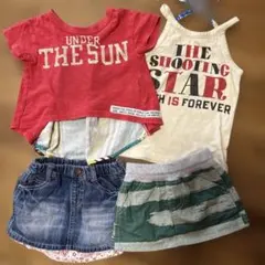 子供用Tシャツ　タンクトップ　トップス・スカートセット