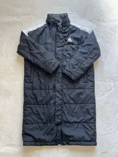 【16日まで値下げ】adidas ベンチコート 黒　ロング丈　130サイズ