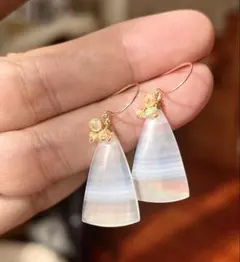 アイリスアゲートのピアス