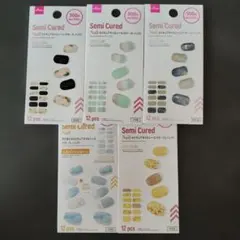 DAISO セミキュアネイルシール 5種セット　バラ売り可能のサムネイル