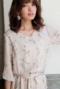 アプワイザーリッシェ フラワープリントゆるワンピース