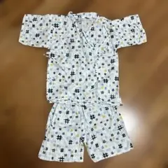 甚平 130cm #模様 綿100% 子供　男の子　キッズ浴衣　お祭り　花火