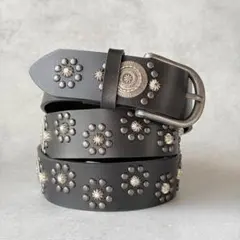 スタッズベルト ﻿ウエスタンベルト アメカジ y2k 黒ベルト