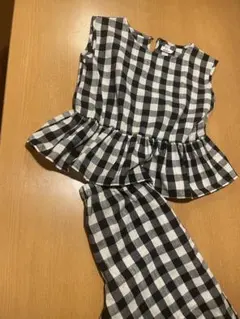 ペアマノン　ギンガムチェック　セットアップ　150cm