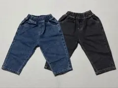 【新品未使用】 子供服 デニムパンツ 2枚セット 80 まとめ売り
