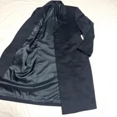 【カシミヤ100%　極美品　XL程】　ロングチェスターコート　マキシ丈のサムネイル