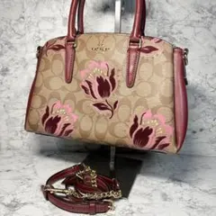 ✨未使用級✨　COACH コーチ シグネチャー 花柄 2way ショルダーバッグのサムネイル