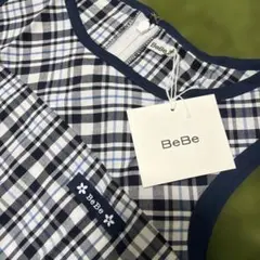 BeBe チェック柄 ノースリーブワンピース 130cm