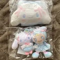 サンリオ　メゾピアノ　シナモロール　マスコット　ポーチ　2点セット　ブルーべリエ